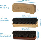 Football Prep Kit with Beeswax & Dual Brushes – Leather Football Conditioning Set for Grip, Break-in & Maintenance