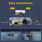 4K+1080P Dash Cam Front and Rear: 15-Min Install 5.8GHz WiFi 20MB/s Fast Download Dual Dash Cameras for Car with GPS - G-Sensor WDR/HDR Super Night Vision 24H Parking Mode by Befumly