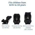 Maxi-Cosi Pria Max 3-in-1 Convertible Car Seat, Infant to Toddler Car Seat, ClipQuick Magnetic Chest Clip, Quick-Install Latch, Machine-Washable Cover, 5-100 lbs, Caspian Caviar