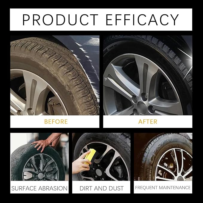 Powerful Wheel and Tire Cleaner Spray, Brake Bomber 3.0 Dust Remover Wheel Cleaner, Car Tire Shine Spray & Rim Cleaner, All Purpose Heavy Duty Cleaning for Painted Wheels Chrome (1PCS)