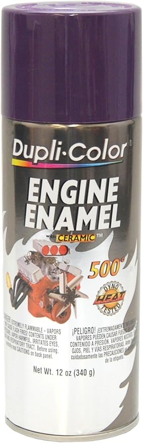 Dupli-Color DE1640 Engine Enamel Spray Paint with Ceramic - Plum Purple - 12 oz Aerosol Can
