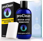 GlasWeld ProClean Hard Water Stain Remover for Glass & Metal – Non-Acid Water Spot Remover with Applicator Pad for Glass, Car Windshield, Shower, Mirror & Boat Windows - Bathroom Cleaning Supplies