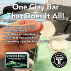 TopCoat® EzClay™ Clay Bar Auto Detailing Kit with EzGlyde™ Clay Lubricant Spray - Remove Contaminants from Hard Surfaces in Seconds - The Only Car Bar You'll Ever Need