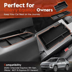 Sunsdrew 2025 Upgraded 2PCS Chevy Equinox Center Console Organizer and Lower Center Console Tray for 2025 2026 Chevrolet Equinox Interior Accessories Anti-Slip