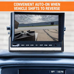 Buyers Products 8883040 Rearview Backup Camera System W/Night Vision, 7" 4 View Monitor & Remote Control, Backup Camera for Trucks, RVs, Trailers, Vans, Reverse Camera For Trucks