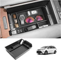 LUWU 2025 2026 Sienna Center Console Organizer for 2021 2022 2023 2024 2025 2026 Sienna Accessories Armrest Console Storage Box Insert Tray ABS Material Black
