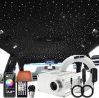 ATOKEE Twinkle Starlight Headliner Kit Mixed 500pcs 9.8ft, 10W Fiber Optic Star Roof Lights for Car Home Use with APP/Remote Control