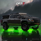 OPT7 Aura Aluminum Underglow LED Lighting Kit for Truck with Remote Control, 12V Exterior Waterproof Light Bar, RGB Multicolor Neon Accent Under Car Decorations, Off Road Pickup Jeep Gifts