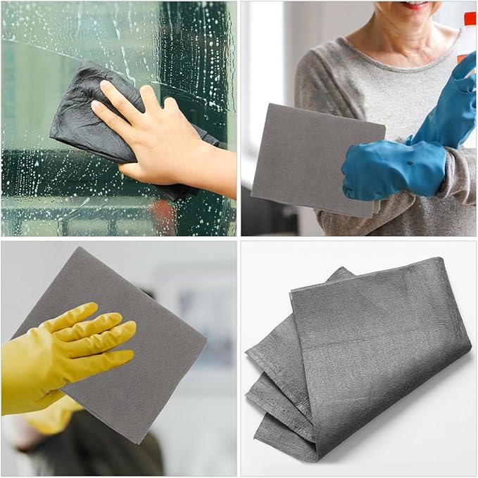 LIFKOME Absorbent Car Towel Microfiber Drying Cloth 2pcs 30x30cm for Vehicle Detailing Glass Cleaning Automotive Interior