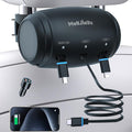 MAGJIEYX Multi Retractable Car Charger Station, Headrest 3 in 1 Charging Box Share Ride Dock for Backseat with Fast 38W Charger Adapter for All Phones|iPhone17/16/15/14|Samsung|iPad|Android