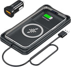 Wireless Car Charger Pad, 15w Fast Car Wireless Chargers Charging pad Non Slip Charger for Car Wireless Phone Charger for iPhone 17/16/15/14/13/12 Pro Max,Samsung S23 S22 S20 for Android, 30cm Cable