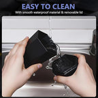 Car Trash Can with Lid - 1-Pack, Interior Accessories for Vehicles, Leakproof Garbage Can with 15 Detachable Trash Bags, Multipurpose Organizers and Storage Solutions for Home and Office