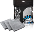 The Rag Company - Wrinkle Knit Glass Towel - Professional 500 GSM Microfiber Window Cleaning Cloths, Streak-Free Dual-Sided Design, 16in x 16in, 3-Pack (South Korea)