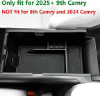 Compatible with Camry XLE or XSE 9th 2024 2025 & Camry LE SE 9th 2024 2025 Center Console Organizer Tray Accessories (Black)