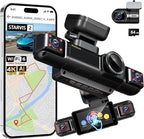 4K STARVIS 2 Dash Cam Front Rear, 5.8GHz WiFi 20MB/s Download, Free 64GB Card, 4 Channel 360° Dash Camera, 3" Touch Screen, AI Driver Monitor System, WDR Night Vision,HDR GPS,24H Parking Mode(N300Pro)