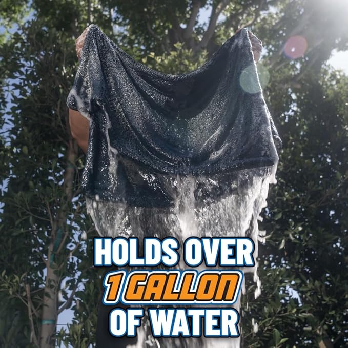 Chemical Guys Megalodon Microfiber Drying Towel with Twisted Loop Technology, Super Plush Absorbent 24" x 36" Microfiber Towel for Cars, Trucks, SUVs, RVs, and More, Extra Large Dark Blue Drying Cloth