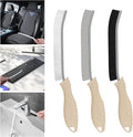 TQRR 3Pcs Cleaning Brush - Includes Soft Bristle, Hard Crevice, Multifunctional Grout Brush, Auto Vent Wheel, Kitchen House Cleaning Tools (Khaki)