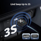 2-in-1 Wireless CarPlay Android Auto Adapter, Dual Chips, Heat Vent Car Play Dongle Compatible with Factory-Installed Wired CarPlay & AndroidAuto Features Car from 2016, for iPhone & Android Phone