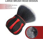 Car Detailing Brush, Ball-Shaped Cleaning Brush with Ultra Soft Dense Bristles, Non-Slip Handle and Storage Rack Design, Universal Multi-Purpose Gap Cleaner for Car Home Office (Red)