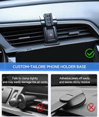 Qi2.2 Max 25W Fast Wireless Car Charger Phone Holder for 2016-2021 Honda Civic Accessories, 360° Rotation Phone Mount Compatible with MagSafe, Cell Phone Holder Does Not Affect Air Vent