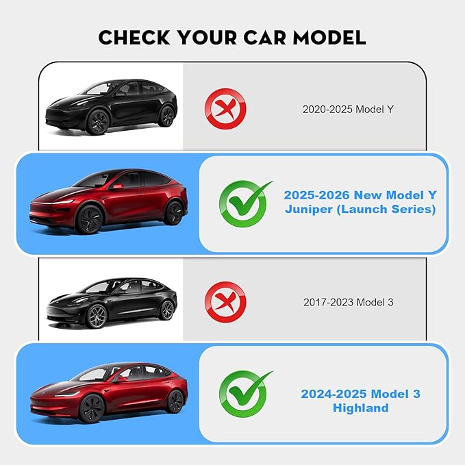 1PC Air Freshener Adapter for Tesla New Model Y Juniper, Car Vent Clip for Tesla 2025-2026 Model Y Juniper & 2024-2026 Model 3 Highland Accessories (Air Freshener not Included)
