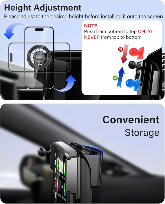 Car Phone Mount for Honda Accord 2018 2019 2020 2021 2022 Accessories 8-Inch Screen Fixed Clip, Automobile Cradles Magnetic Phone Holder Compatible with MagSafe, Strong Magnets Cell Phone Base