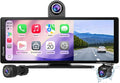 CARPURIDE W903S3 9.3 Inch HD Wireless Carplay & Android Auto Screen, 4K Front + Wired 1080P Rear + Infrared Camera, with Loop Recording, Bluetooth, Voice Control, GPS, FM, Super Link, 64GB TF