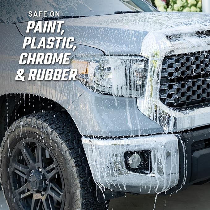 Slick Products Super Concentrated Touchless Pre-Soak, Foaming Prewash Car Soap for Foam Cannon or Foam Gun, Loosens Mud, Dirt, Bugs & Grime, Spray On & Rinse Off, 128 oz.