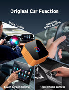 Aimoon 2026 Upgraded Wireless CarPlay Adapter for iPhone＆Android, Car Play Mini Wired to Wireless Adapter for CarPlay ＆Android Auto Plug and Play Stable Connection & No Latency for iPhone iOS 10+