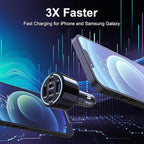 CHIPOFY 300W USB C Car Charger, 6 Ports (4 USB C + 2 USB A) - PD3.1 140W PPS 45W QC 60W Super Fast Charging Car Adapter for MacBook Laptop, iPhone 17 16 Pro Max, iPad, Galaxy S25/S24 Ultra etc