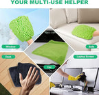 BRUSH FAMILY 3 Pack Car Microfiber Towels with Car Wash Mitt, 1200 GSM 35”x24”& 16"x16" Microfiber Car Drying Towels Ultra-Absorbent, Streak Free, Premium Double Twisted-Loop Cleaning Cloth