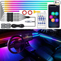 Acrylic Interior Car LED Strip Light with USB/Type C, Dreamcolor 10 in 1 with 187 inches 650 LEDs Ambient Lighting Kits, Sound Active Function Neon Accessories