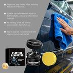 Advanced Plastic Restorer Paste for Cars Scratch Repair & Cleaner with Long-Lasting Ceramic Coating Ideal for Interior & Exterior Trim, Dashboard & Bumpers, Revives Faded Black Plastic