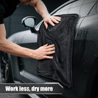 24"x36" Car Drying Towel, 1400GSM Microfiber Towel for Cars, Twisted-Loop Drying Towel Car Detailing, Double Sided Super Absorbent, No Water Spots, Label-Free Design Car Towel