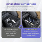 RUNROAD Center Console Organizer Tray Compatible with 2026 Subaru Outback Accessories, Armrest Tray For Outback Premium Limited Touring XT Wilderness Middle Console Dividers Secondary Storage Box