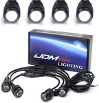 iJDMTOY 4pc Set 3W High Power LED Grille Mesh Mount Lighting Kit Compatible with Toyota FJ Cruiser 4Runner Tacoma etc., 6000K Xenon Projector Lens Spot Beam LED Lights