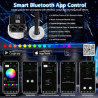 20W RGBW Twinkle APP Dual-Head Pure White Shooting Star Fiber Optic Lights, 1000pcs*0.03in(9.8ft/3m) Optical Fiber Star Ceiling Light Kit for Car Headliner Star/Home