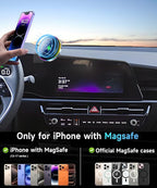 Car Phone Holder for Kia NIRO/NIRO EV/NIRO Hybrid 2023 2024 2025 Accessories 15W Fast Wireless Charger Screen Fixed Clip HandsFree Cell Phone Mount 360° Rotation (10.25 Inch)