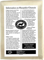 SHEEPSKIN ELITE Chamois Drying Cloth Car Drying Towel Real Leather Super Absorbent Fast Drying Natural Chamois Car Wash Cloth Accessory (2.5 sq. ft.)