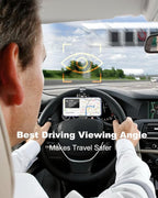 Steering Wheel Phone Holder for Car [Never Fall] 360° Adjustment Steering Wheel Phone Mount for Truck/Tesla/Pickup/Golf Cart/SUV, Compatible with iPhone 17 Pro Max 16 15 Ai Plus Smartphone