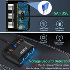 7 in 1 Cigarette Lighter Adapter: Ouffun 300W 3 Socket Car Charger Extensions 12V Splitter with Dual PD USB C 30W and QC3.0 18W 12V USB Outlet Ports, 12 Volt Car Plug with LED Voltage Separate Switch