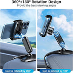 Universal 360 Dashboard Cell Phone Holder, Upgrade Clip Car Phone Holder Mount for Dashboard 360 Degree Rotation Dash Board Phone Mount Fit for iPhone,Samsung,Google,Nokia, 4 to 7" Smartphones