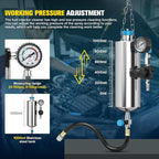 Fuel Injector Cleaner Tool Kit;Non-Dismantling1000ML Fuel Injection System Cleaner with 21PC Adapter; 150PSI Pressure Adjustment for Gasoline Injector/Pressure Regulator/Release Cars/Intake System