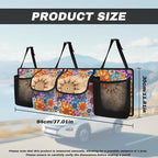 Foldable Auto Hanging Seat Back Storage Bohemian Mandala Floral Blossom Car Organization Women Trunk Hanging Storage Bag