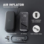 MotorX Tire Inflator Portable Air Compressor 2nd Generation, Large Tire Inflator Speed Level 30 Seconds Fast Inflation Air Pump, 15000mAh Battery Capacity, 65W 5X Fast Charging, Deluxe Package.