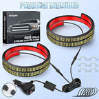 Nilight 2PCS 24 inch Truck Grille Strobe Lights Strip 384 LED Emergency Light White Flexible Side Flashing Warning Caution Safety Waterproof Lighting Kit for Trucks Tow Plow Construction Vehicles