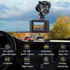 4K Dash Cam Front Rear, Dual Channel Dash Cams with 64GB Card 4K+1080P, Dash Camera for Cars with 5G WiFi, APP Control,2.0" IPS Screen,Night Vision,G-Sensor,170°Wide Angle,Parking Mode,Loop Recording