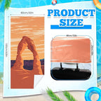 Hahafelt 2 Pack Car Seat Towel Covers with Storage Bag, 63 x 32 Inch Universal Non Slip Waterproof Sweat Protector for Car Truck, Gym Swimming Running, Machine Washable (Arch)