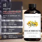 Brooklyn Botany Helichrysum Essential Oil - 100% Pure and Natural - Premium Grade Oil with Dropper - for Aromatherapy and Diffuser - 1 Fl Oz