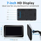 HD 1080P Wireless Backup Camera for Trucks - 7 Inch Monitor with Backup Camera for Pickups Trucks, Cars, SUVs - Color Night Vision, 2 Channels, Easy Install for Towing & Parking